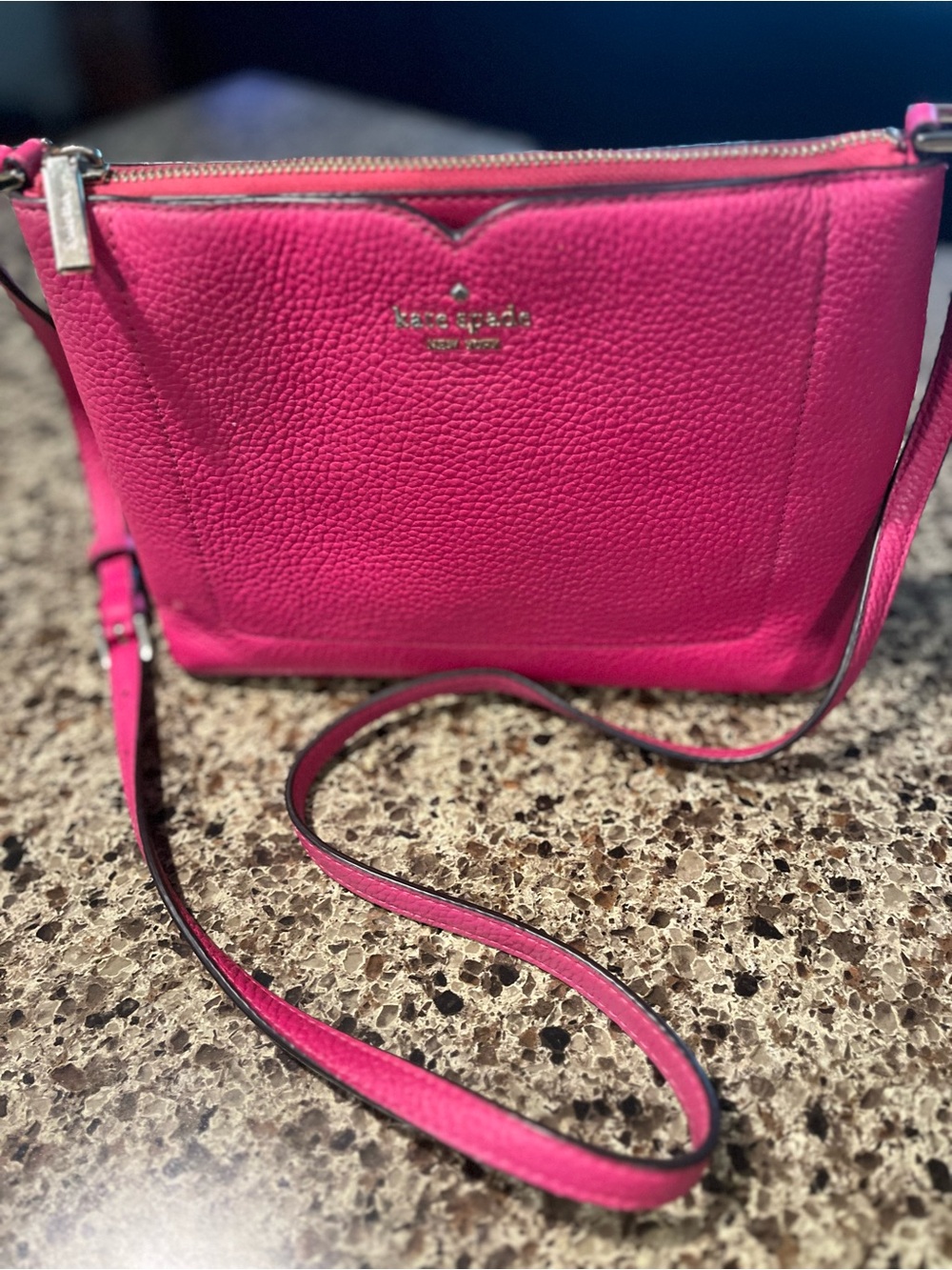 kate spade Hot Pink Pebbled Leather Crossbody Bag